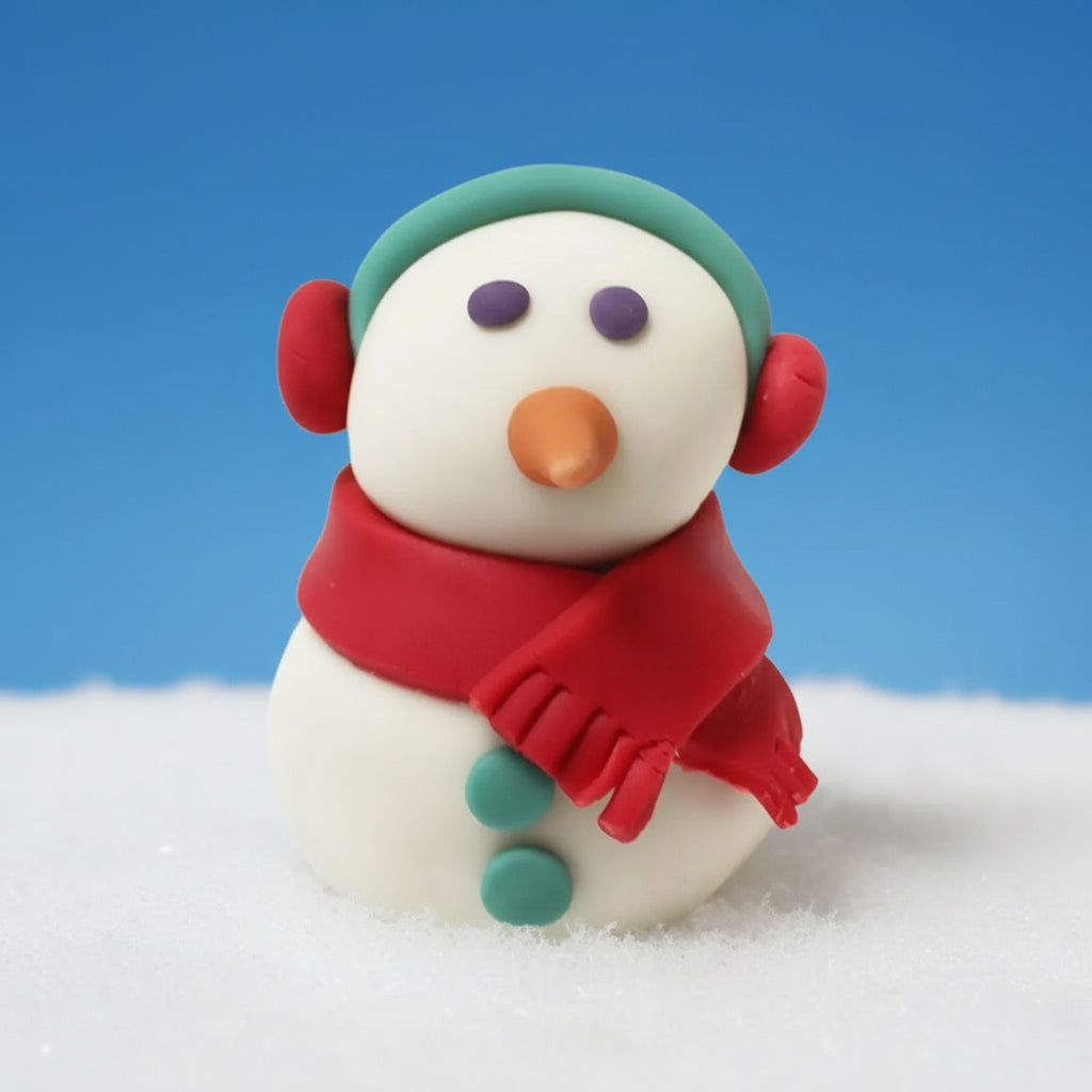 Bonhomme de neige en pâte à modeler, idée d'activité de Noël