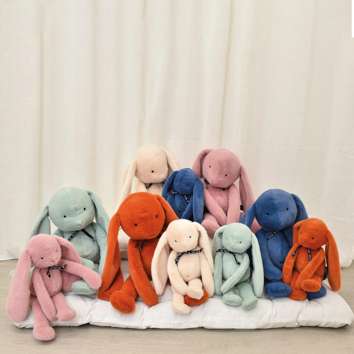 Peluche lapin extra-douce Méloé - plusieurs coloris au choix