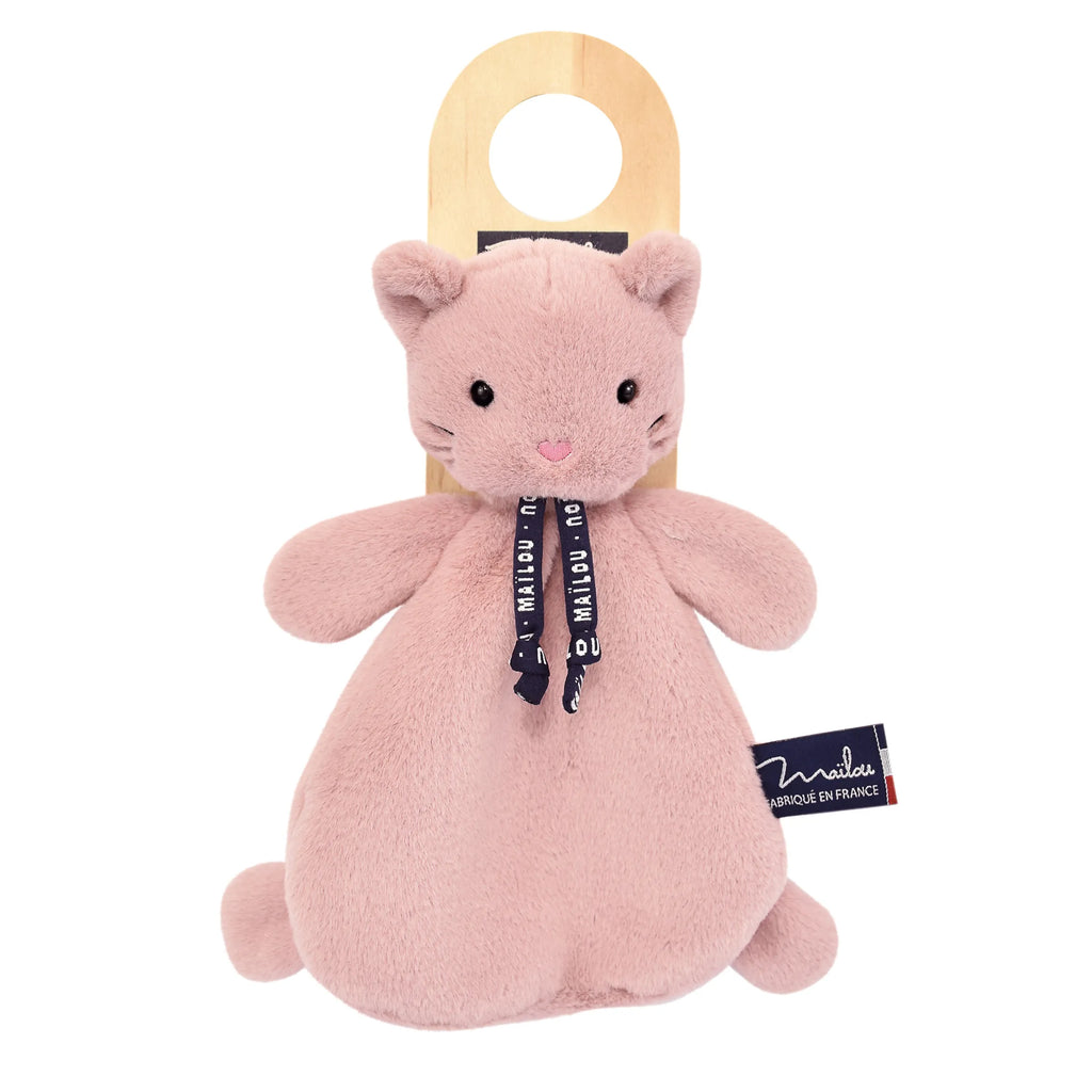 doudou chat rose made in France