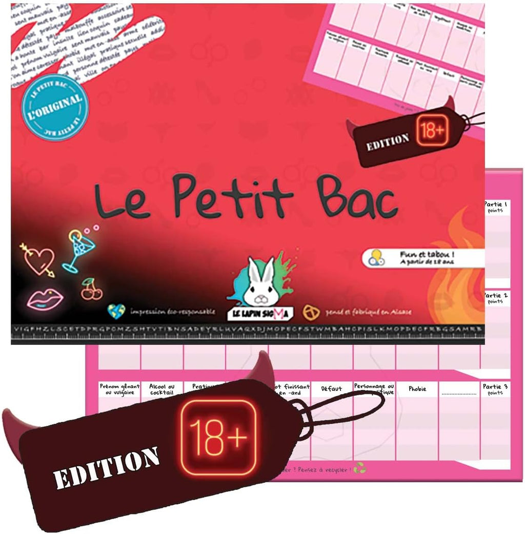 Petit Bac (Jeu du Baccalauréat) - Édition 18+ Sans Tabous