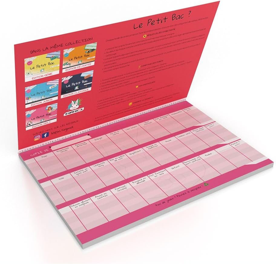 Petit Bac (Jeu du Baccalauréat) - Édition 18+ Sans Tabous