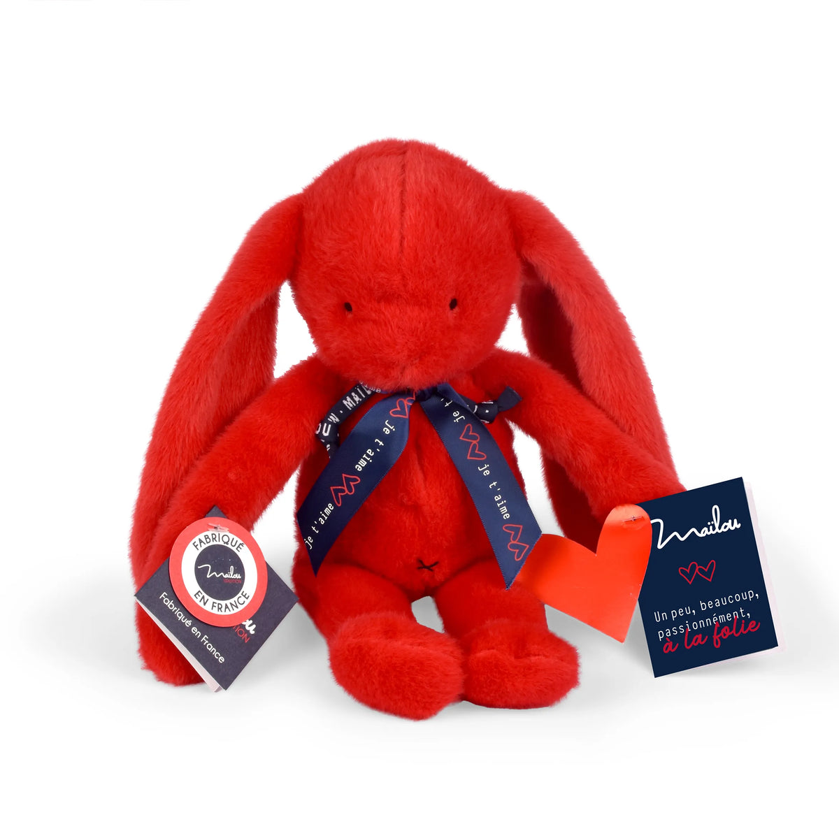 Peluche lapin extra-douce Méloé - plusieurs coloris au choix